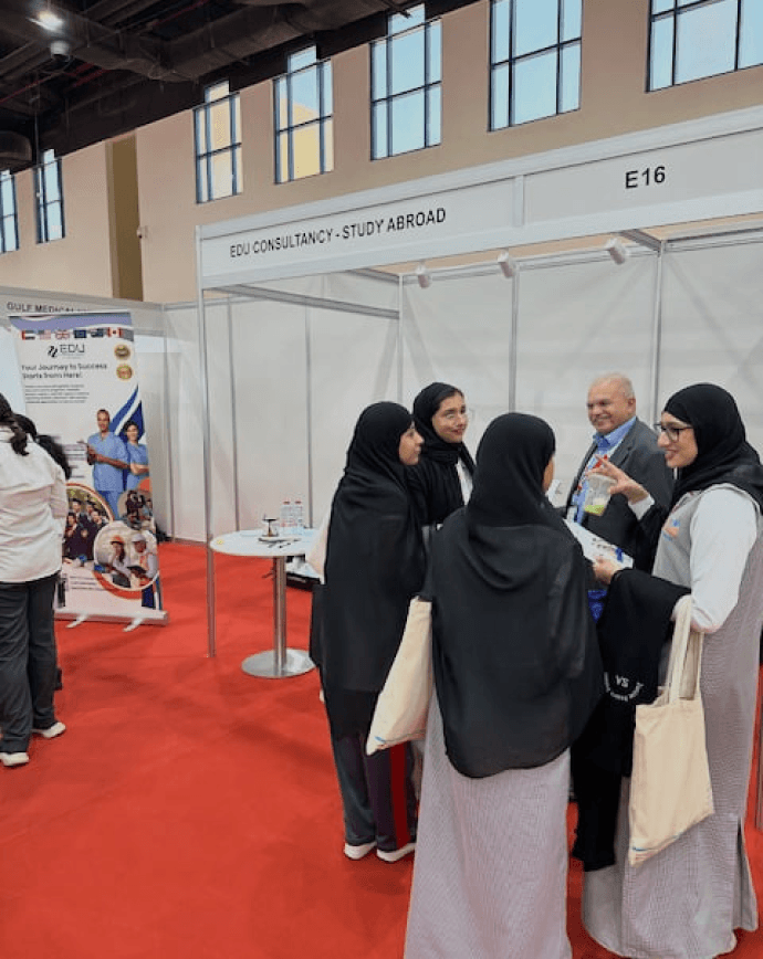 Edu Consultancy team at the expo booth
